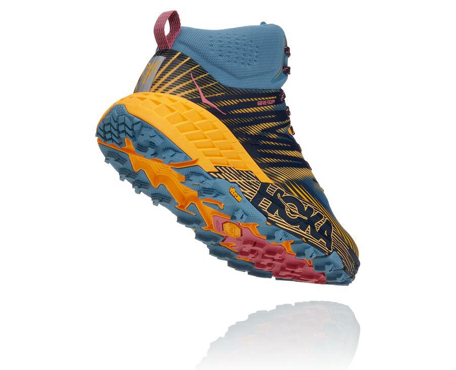 Zapatillas Trail Hoka One One Mujer - Speedgoat Mid Gore-Tex 2 - Azules - JDU598201